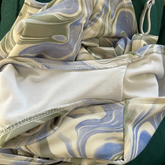 Hurley Women One Piece Swimsuit Bathing Suit Blue Green Beach Vacation Medium - Picture 9 of 9